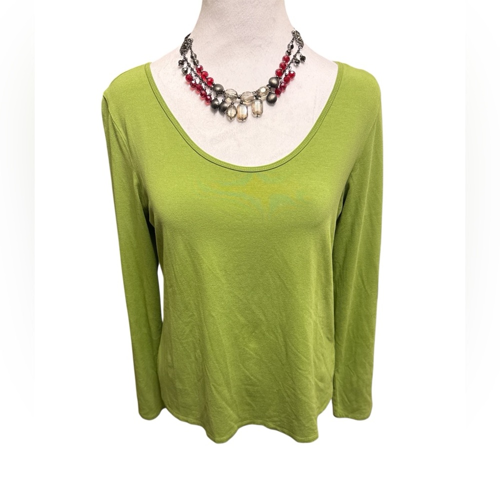 Eileen Fisher Lime Green Long Sleeve Top